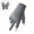 thumbnail image 3 of Gants de Pêche Protection Solaire pour Homme Femme, Gants de Cyclisme Confortables et Respirants, Gants d'Entraînement Antidérapants Résistants à l'Usure pour Randonnée, Conduite, Deux Doigts Gris, 3 of 5
