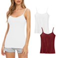 thumbnail image 1 of Timegard Camisoles 2 Pcs pour Femmes avec Soutien-Gorge Intégré Grande Taille Col Rond Respirantes Confortables Extensibles, 1 of 3