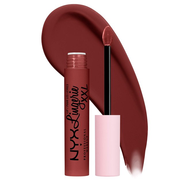 NYX PROFESSIONAL MAKEUP Lingerie pour les Lèvres TTG Rouge à Lèvres Liquide Mat - Bretelles Dégagées (Brun Rougeâtre Nude)