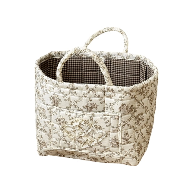 Floral Car Seat Organizer with Storage Pockets for Underwear Laundry and Home Sundries