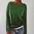 thumbnail image 2 of Yuyuzo Winter Sweater for Women Crewneck Long Sleeve Color-Block Prints Ribbed Knit Pullover Fashion Tops, 2 of 6