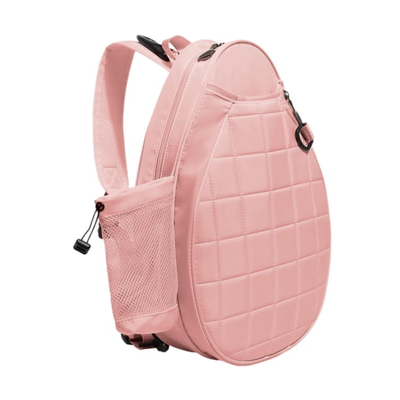 mmirethe Sac à Bandoulière pour Raquette de Tennis Résistant à l'Eau Sac Fourre-Tout de Rangement pour Tennis Blanc Raquette Adultes Rose 30x10x46cm