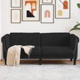 thumbnail image 1 of vidaXL Sofa 2-Seater Black Velvet, 1 of 5