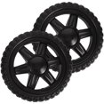 thumbnail image 1 of OULII Shopping Carts Spare Wheels 2Pcs Pressure Resistant Plastic Black, 1 of 8
