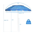 thumbnail image 2 of Costway Parasol de Plage 8 Pi Extérieur Inclinable Pare-Soleil Ancre de Sable avec Sac de Transport, 2 of 10