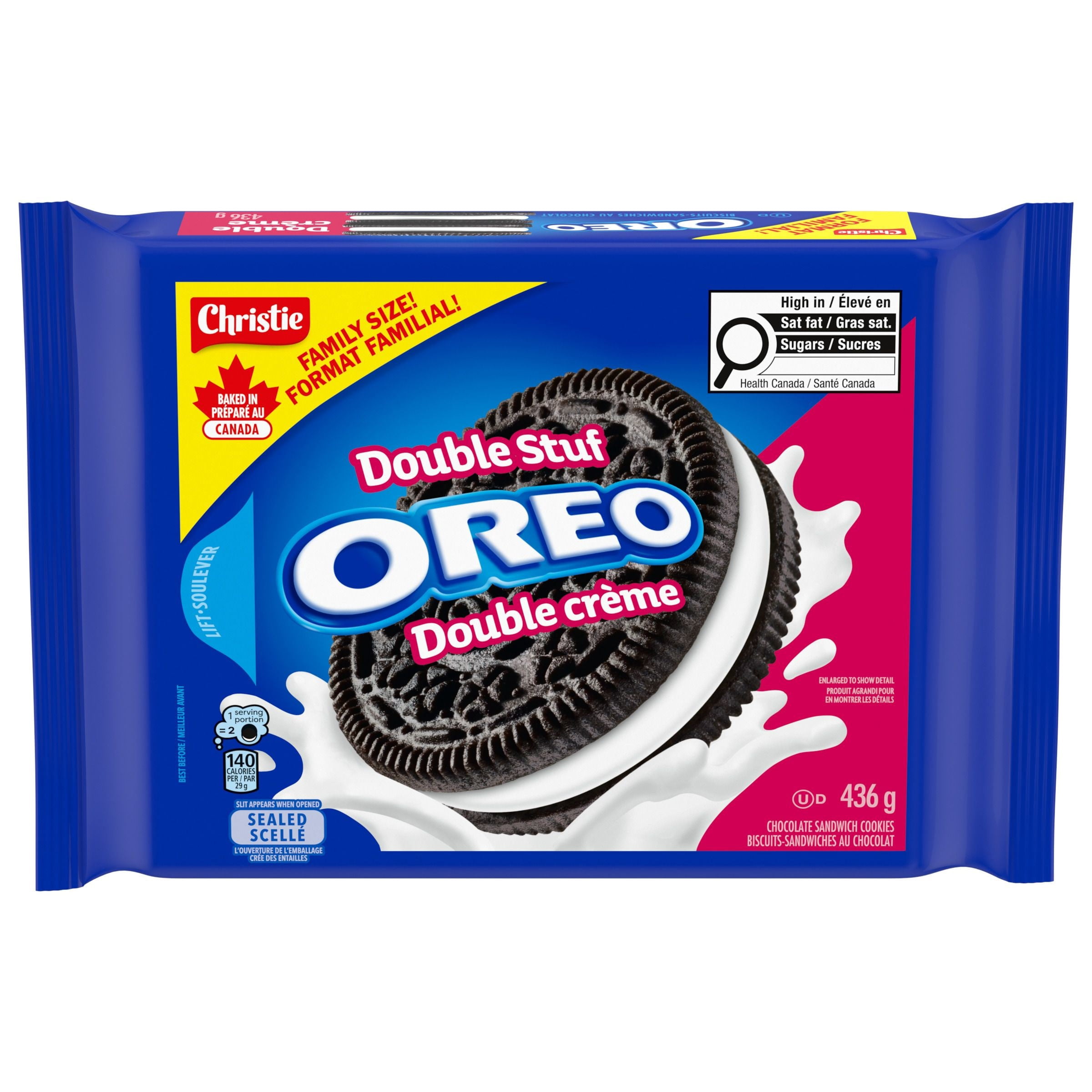 OREO Double Stuf Chocolate Sandwich Cookies, Family Size