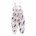 thumbnail image 4 of Girls Childrens Summer Romper Printing Sling Sleeveless Backless Short Jumpsuit, 4 of 9
