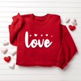 thumbnail image 1 of TIMIFIS Cadeaux de la Saint-Valentin pour Elle Cœur Chandail pour Femmes Mode Mignon Imprimé Amour Col Rond Chandails en Molleton Décontractés Manches Longues Tenues Printemps Automne - Printemps/été, 1 of 4