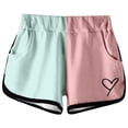 thumbnail image 4 of Hiiyo Big Girls Outfits Color Block Short Sleeve T-Shirt and Shorts Set, Size 4-14, 4 of 4