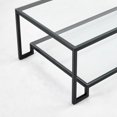 thumbnail image 2 of Home Gear Glass Top Black Frame Coffee Table with Storage, 2 of 5