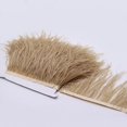 thumbnail image 4 of tredstone 1 Yard Dyed Ostrich Feather Fringe Trim Ribbon Embellishment Light coffee, 4 of 8