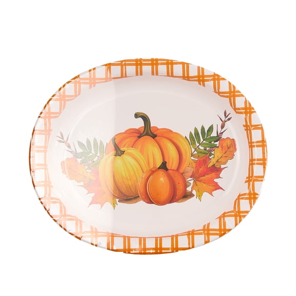 Way to Celebrate 8 Counts Oval Pumpkin Pie Plate