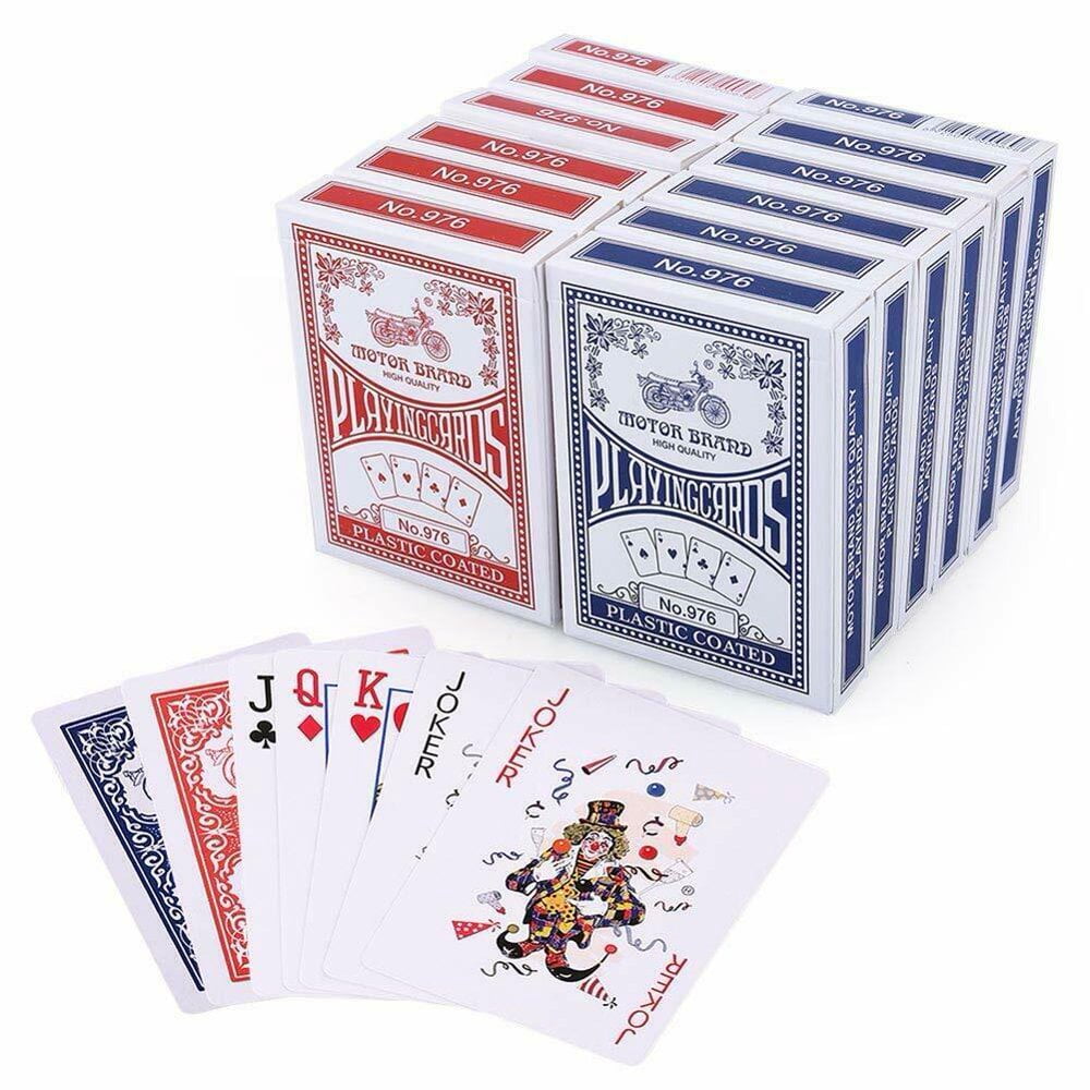 MesaSe 2-24 Decks Playing Cards Decks Poker Size Standard Index (1 Blue 1 Red)