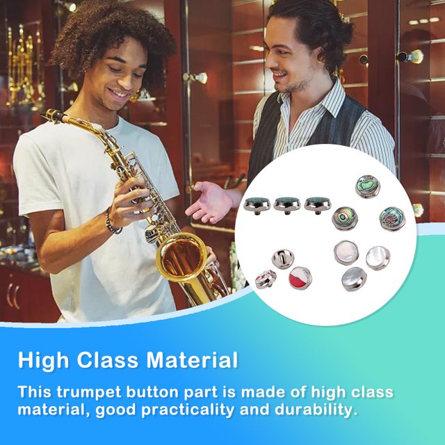 3 Pièces Trompette Bouton Remplacement Universel Réparation Composant Petit Métal Musique Jouer des Doigts Touches Laiton Instrument Composant Type 2