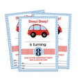 thumbnail image 1 of Darling Souvenir White Birthday Invitation Card 28 Pcs Fill or Write In Blank Invites Printable Party Supplies 5 x 7 Inches, 1 of 5