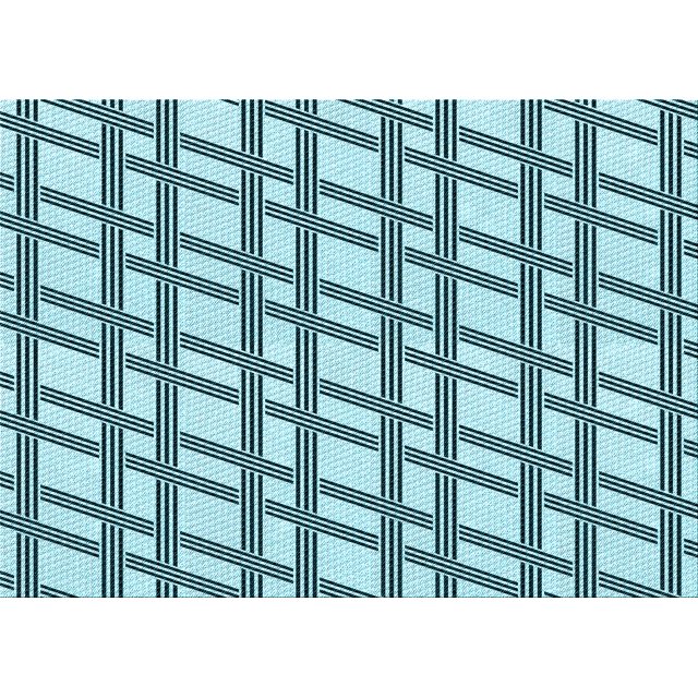 Ahgly Company Machine Washable Indoor Rectangle Transitional Electric Blue Area Rugs, 3' x 5'