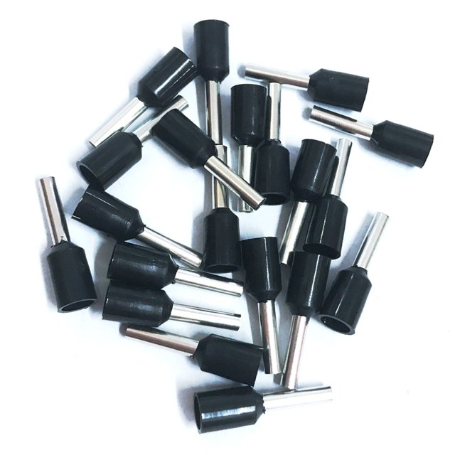 1000pcs VE0512Tubular Wire Cold Pressure Connector Electrical Terminals Cable Crimps Wire Ferrules For 0.5mm2, 22 AWG Wire VE0512 - (Color: VE0512, Pins: Black)