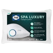 Sealy Spa Comfort Bed Pillow, S/Q- Firm Support, Soft Knit Cool Touch Fabric