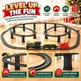 thumbnail image 3 of UFULMN Electric Train Set with 3D Elevated Tracks Quiet Mode Christmas Train Maximum Recommended Age 3+ for Kids Material, 3 of 7