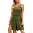 thumbnail image 1 of Shorts TopLLC pour Femmes Shorts pour Femmes Mode pour Femmes Uni Bretelle Simple Sans Manches Combinaison Shorts Pantalons Combinaison pour Femmes, 1 of 9