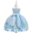 thumbnail image 2 of LEEy-world Robes pour Filles Tout-Petits Enfants Bébés Filles Style Traditionnel Dashiki Africain Manches Courtes Col Rond Robes Princesse Ankara Tenues, Bleu, 2 of 5