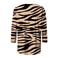 thumbnail image 5 of Hauts d'Entraînement pour Femmes Mode T-shirt Imprimé Manches 3/4 Blouse Col Rond Hauts Décontractés Blouses pour Femmes en Liquidation, 5 of 5