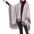 thumbnail image 1 of Mode Automne Femmes Pashmina Châle Cape Pull Tricoté Cardigan Foulard, 1 of 7