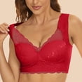 thumbnail image 2 of Pisexur Deep V Lace Bralettes for Women, Plus Size Signature Lace Unlined Underwire Bra with Support, 2 of 6