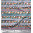 thumbnail image 1 of Soimoi Moss Georgette Fabric Diamond Shape & Floral Artistic Print Sewing Fabric Yard 42 Inch Wide, 1 of 1