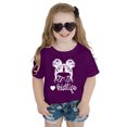 thumbnail image 4 of Chemises pour Bébé Fille Grandes Tailles Enfants Filles Imprimé Graphique Mignon Col Rond Manches Courtes T-Shirt Décontracté d'Été, 4 of 4