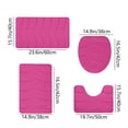 thumbnail image 3 of Cagogo under $5 4-Piece Wave Bath Mat, Foam Bath Mat 4 Set Complete,Bathroom Rugs Toilet Mats Collection,Soft Comfortable Water Absorption Mats,Non-Slip Thick Machine Washable Dark, 3 of 7