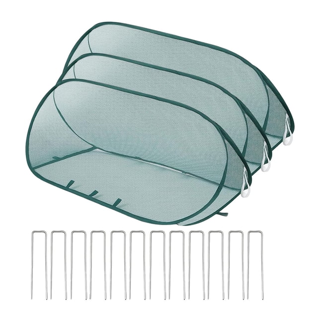 Up Garden Mesh Net Cover 100x40x40cm Foldable Tent WithGround Portable Cage For Raised Bed Bird Barrier Netting For Vegetable Strawber