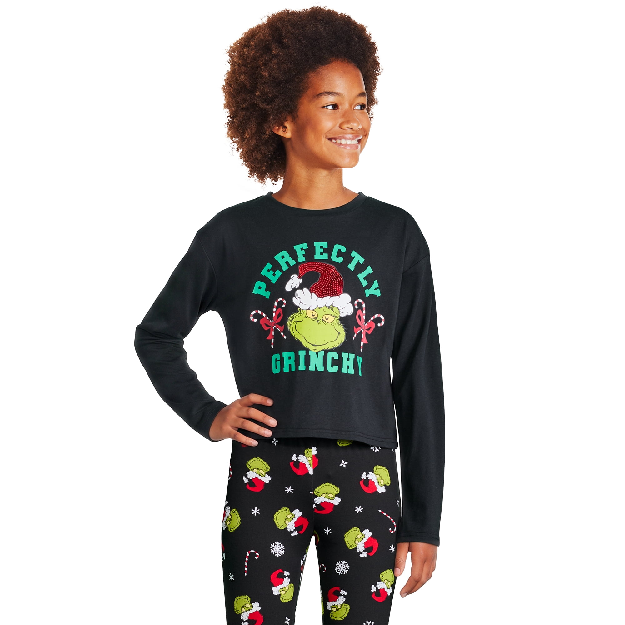 The Grinch Girls' Long-Sleeve Graphic T-Shirt