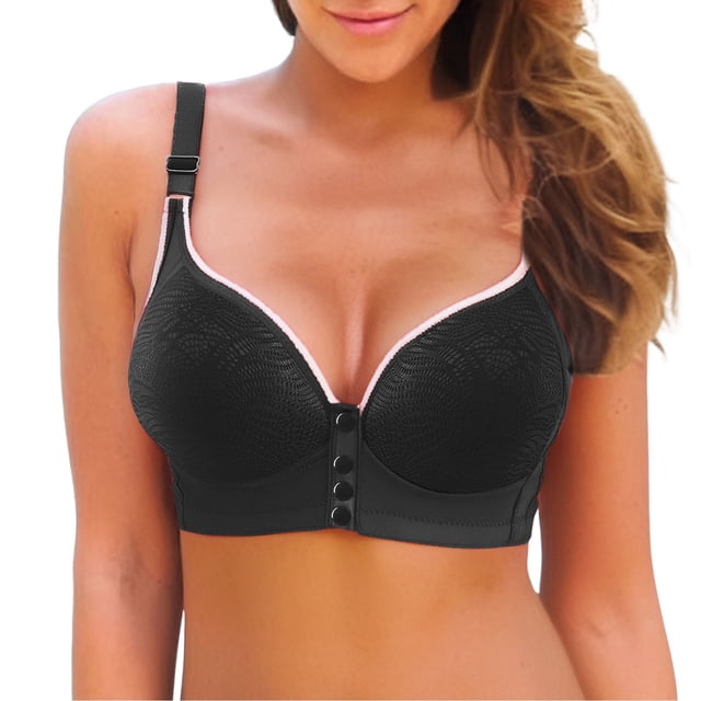 Women's Front Button Down Bra Pulls Breathable And Comfortable Retraction Breast Bra Bra Underwear