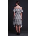 thumbnail image 4 of Bimba Robe Midi Évasée pour Femme à Épaules Dénudées, Imprimé Floral Violet, Manches Volantées, Tunique - XX-Grand, 4 of 6