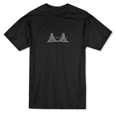 Golden Bridge San Francisco Graphic Men's Black T-shirt