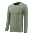 thumbnail image 1 of Styesk Mens Shirts Man Solid-Color-Drying Breathable Tight Fitting Base Sports Fitness Elastic Long Sleeve Round-Neck, 1 of 7