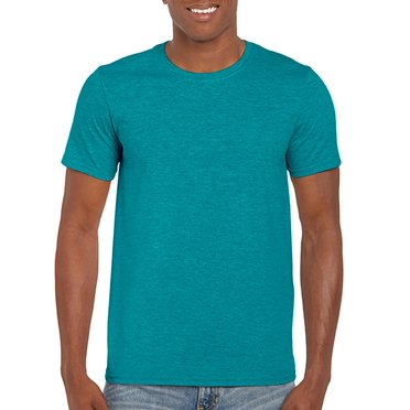 Gildan Mens Softstyle T-Shirt, M, Heather Galapagos Blue