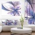 thumbnail image 1 of Light Blue Fractal Flower Design - Floral Canvas Art Print, 1 of 3