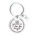 thumbnail image 2 of Creative DIY To My Son Stainless Steel Last Name 26 Letter Keychain 2.5x2.5cm, 2 of 8