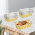 thumbnail image 4 of Disposable Aluminum Pans with Lids – 1000ml & 700ml Rectangular Baking Pans, Heavy Duty Disposable Trays for BBQ, Baking & Roasting – Includes Clear Lids, 4 of 6