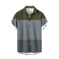 thumbnail image 2 of Qertyioot Chemise Imprimée Géométrique à Manches Courtes et Col Rond pour Hommes, Ultra Douce en Bambou, 2 of 4