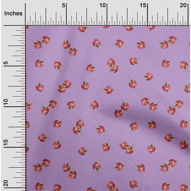 oneOone Cotton Flex Fabric Pomegranate Fruit Printed Craft Fabric BTY 40 Inch Wide