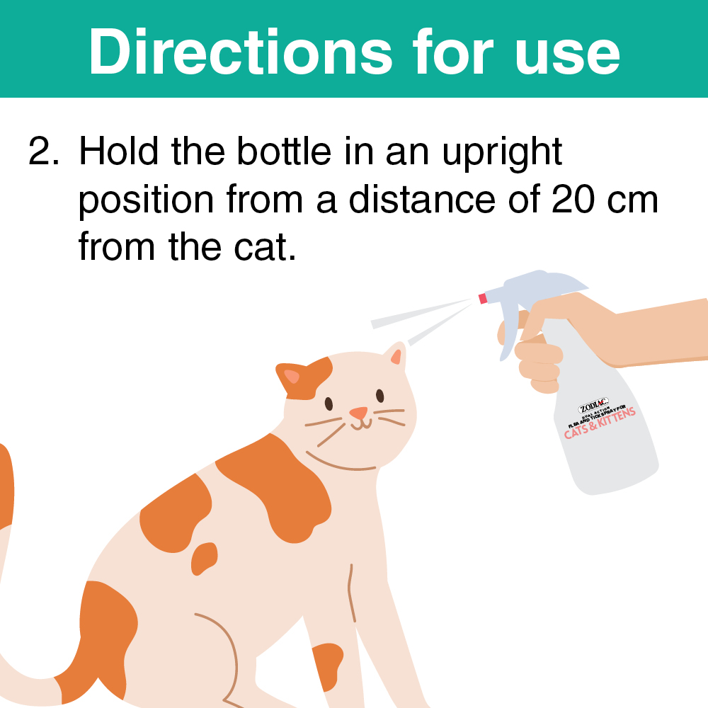 Zodiac Vaporisateur Anti-Puces & Tiques à Double Action pour Chats & Chatons, 236mL