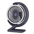 thumbnail image 2 of Boovnll Desk Fan, Adjustable High Speed USB Rechargeable Table Fan Lightweight Compact Quiet Small Fan for Home, Bedroom, Office, Travel, Camping, RVs, Summer Gift, Mini Fan - Fan, 2 of 5