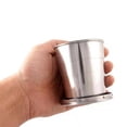thumbnail image 1 of HOZADOIE The Cup Home Essentials Steel Travel Telescopic Collapsible Shot Glass Emergency Pocket Cup, 1 of 7