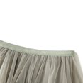 thumbnail image 2 of Women Layered Tulle Long Skirt High Waist Solid Color Frill Trim Ruffle Midi Skirt, 2 of 6