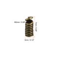 thumbnail image 2 of Unique Bargains Embouts de Cordon, 100 Pcs Embouts de Ressorts en Métal 3x7 mm Embouts de Bobine à Sertir Embouts Ton Bronze, 2 of 5