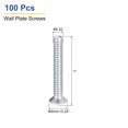 thumbnail image 2 of Uxcell Wall Plate Screws Outlet Screws Oval Head Milled Slot Panel Switch Plate Screws for Wall Light Electrical Cover Panel Replacement Silver White 1" 100Pcs, 2 of 5