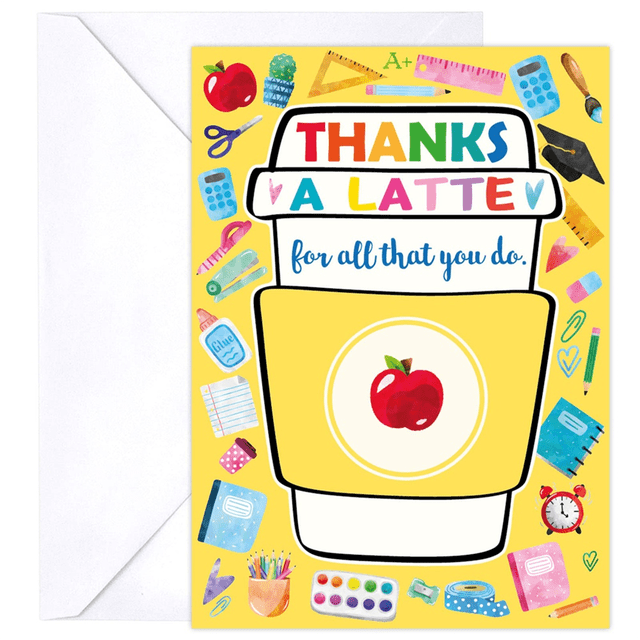10 Pcs Porte-Cartes-Cadeaux pour Enseignant Cartes-Cadeaux d'Appréciation des Enseignants avec Enveloppes